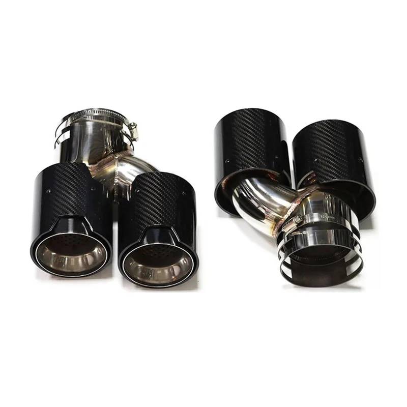 Auto Auspuffblende Für G20 G21 M340 G23 G26 M440i G42 M240i Auspuffendrohr Schalldämpfer Auspuffanlage Düse Doppelleistung Auspuffauslass Auto Auspuffendrohr(Carbon Fiber A) von YAKISA