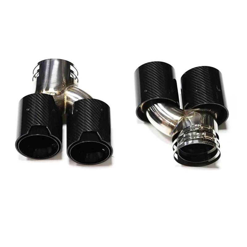 Auto Auspuffblende Für G20 G21 M340 G23 G26 M440i G42 M240i Auspuffendrohr Schalldämpfer Auspuffanlage Düse Doppelleistung Auspuffauslass Auto Auspuffendrohr(Carbon Fiber B) von YAKISA
