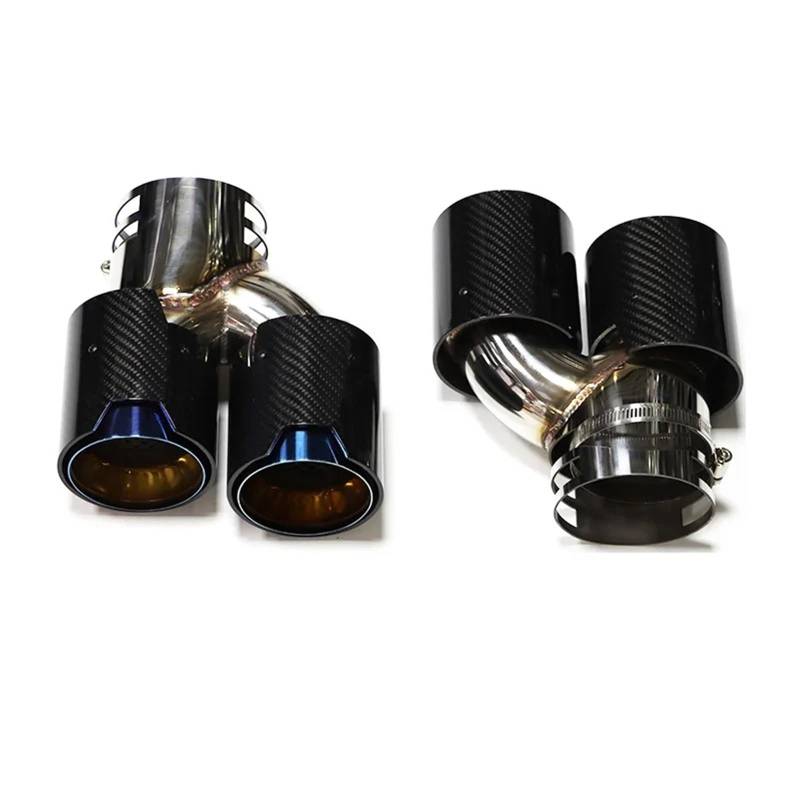 Auto Auspuffblende Für G20 G21 M340 G23 G26 M440i G42 M240i Auspuffendrohr Schalldämpfer Auspuffanlage Düse Doppelleistung Auspuffauslass Auto Auspuffendrohr(Carbon Fiber C) von YAKISA