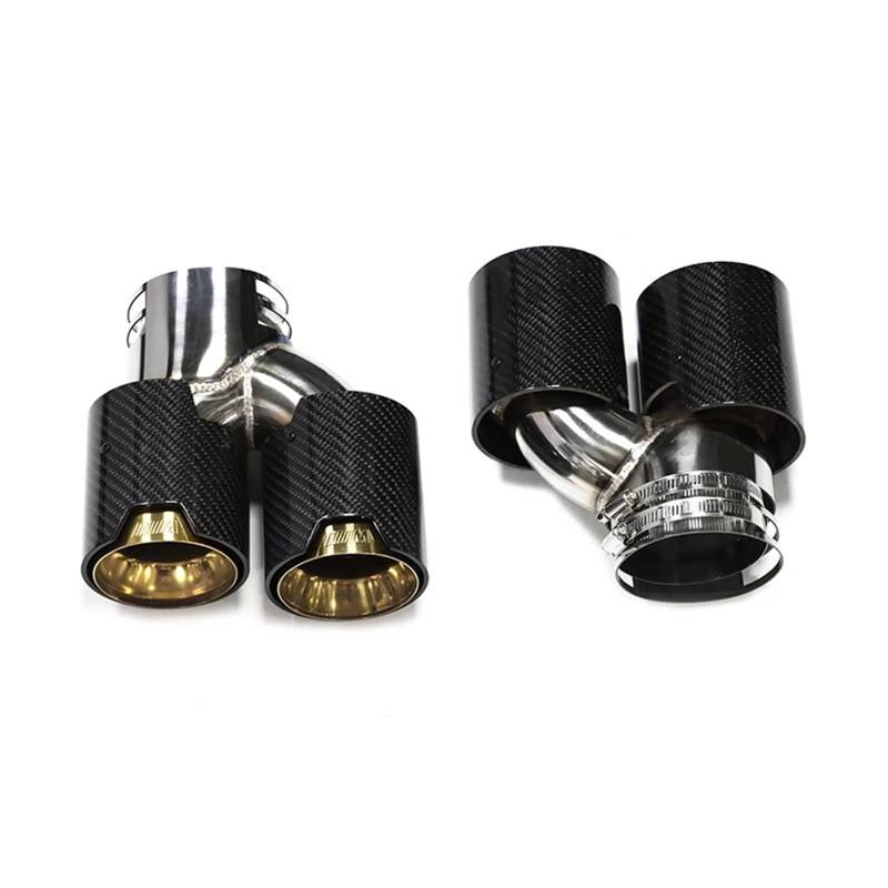 Auto Auspuffblende Für G20 G21 M340 G23 G26 M440i G42 M240i Auspuffendrohr Schalldämpfer Auspuffanlage Düse Doppelleistung Auspuffauslass Auto Auspuffendrohr(Carbon Fiber D) von YAKISA