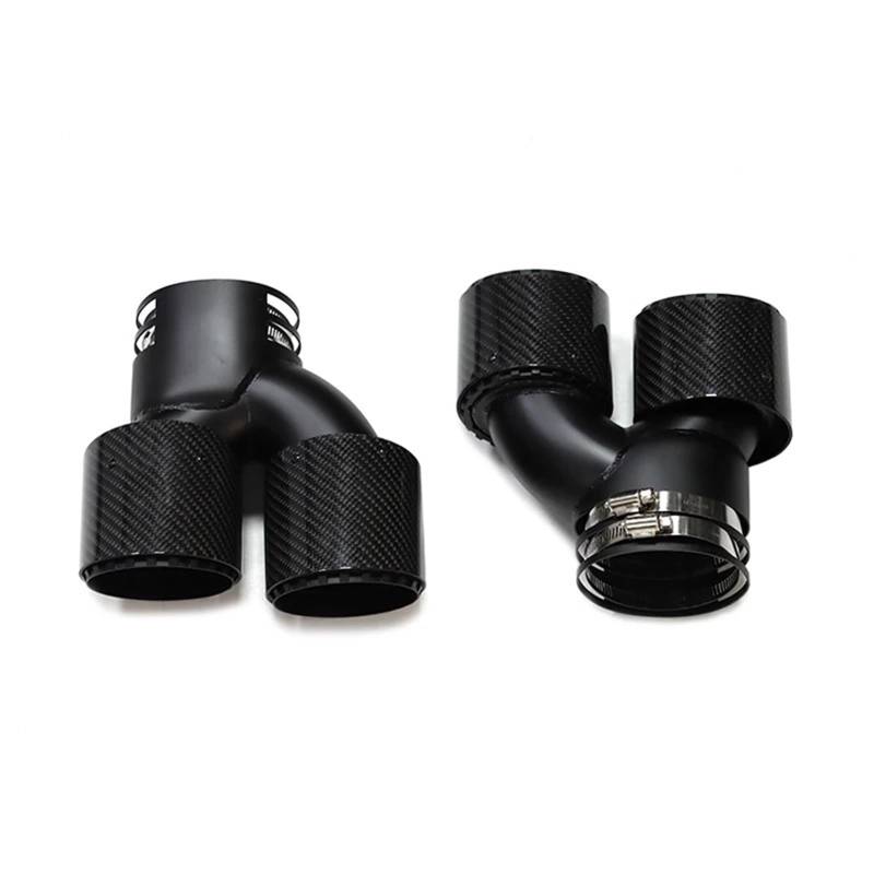 Auto Auspuffblende Für G20 G21 M340 G23 G26 M440i G42 M240i Auspuffendrohr Schalldämpfer Auspuffanlage Düse Doppelleistung Auspuffauslass Auto Auspuffendrohr(Carbon Fiber E) von YAKISA