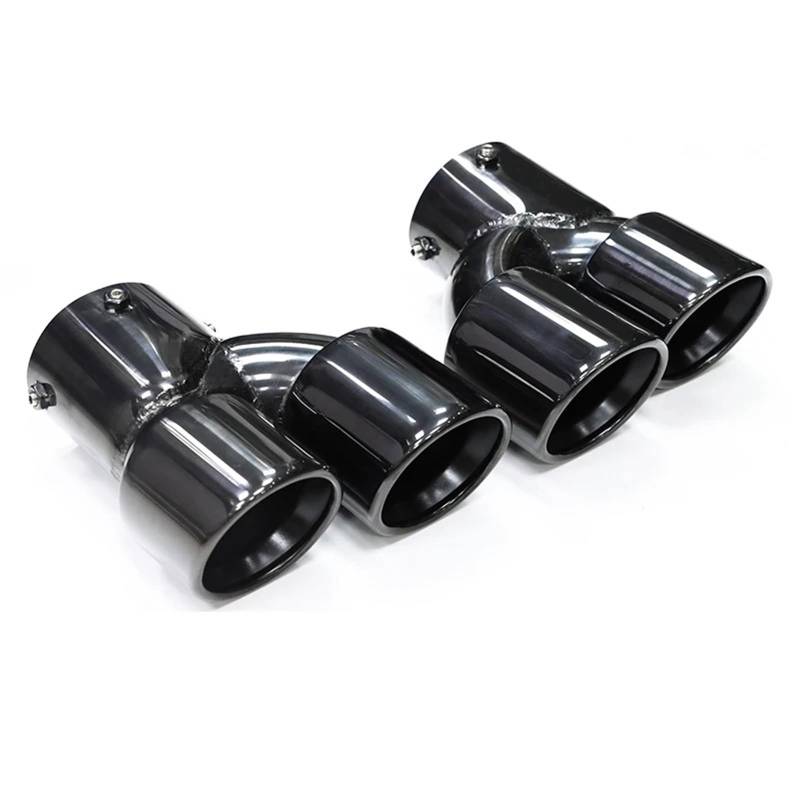 Auto Auspuffblende Für G20 G21 M340i G42 M240i G23 M440i Dual Performance Schalldämpfer Spitze Auspuff System Düse Endrohr Auto Quad Auspuff Spitze Auto Auspuffendrohr(Black) von YAKISA