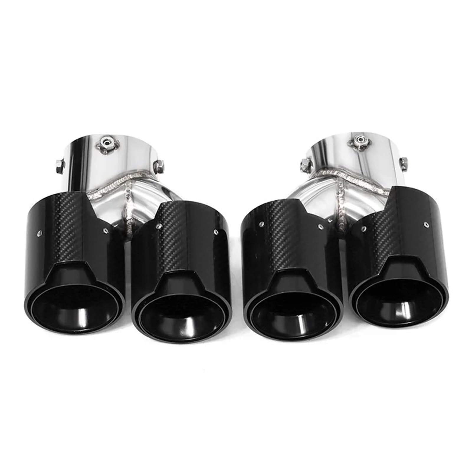 Auto Auspuffblende Für G20 G21 M340i G42 M240i G23 M440i Dual Performance Schalldämpfer Spitze Auspuff System Düse Endrohr Auto Quad Auspuff Spitze Auto Auspuffendrohr(Carbon Fiber A) von YAKISA