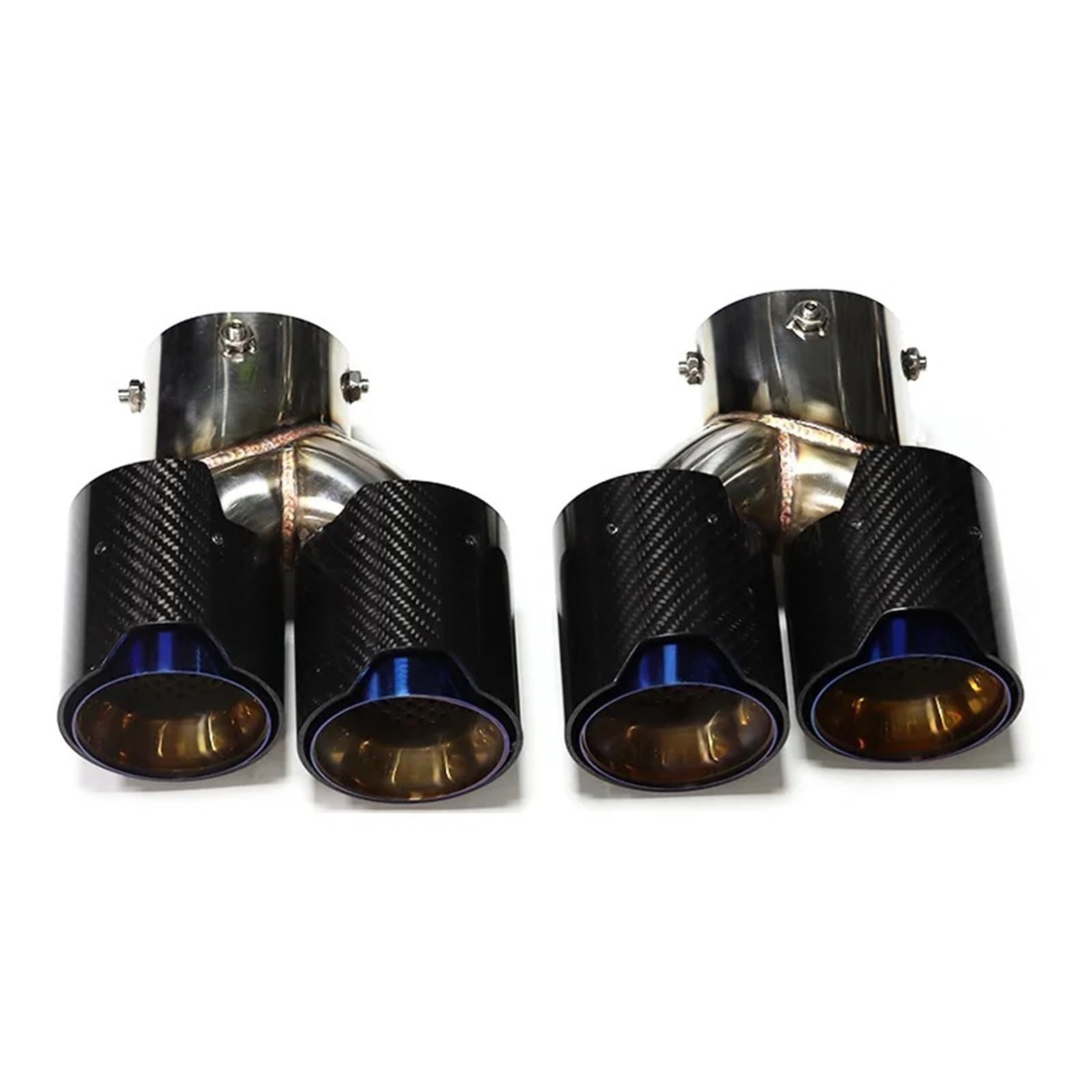 Auto Auspuffblende Für G20 G21 M340i G42 M240i G23 M440i Dual Performance Schalldämpfer Spitze Auspuff System Düse Endrohr Auto Quad Auspuff Spitze Auto Auspuffendrohr(Carbon Fiber B) von YAKISA