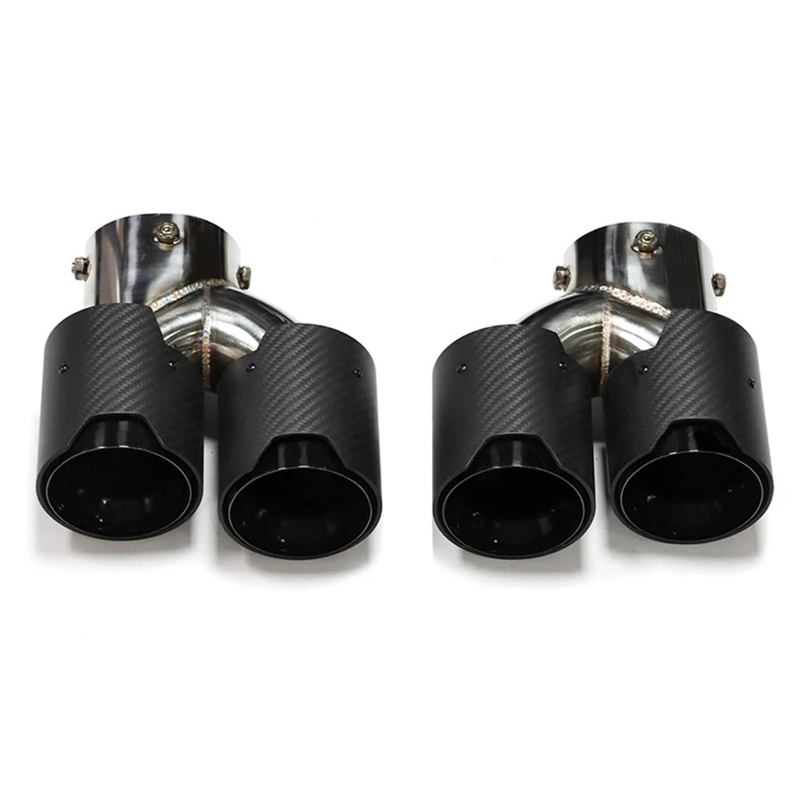 Auto Auspuffblende Für G20 G21 M340i G42 M240i G23 M440i Dual Performance Schalldämpfer Spitze Auspuff System Düse Endrohr Auto Quad Auspuff Spitze Auto Auspuffendrohr(Carbon Fiber D) von YAKISA
