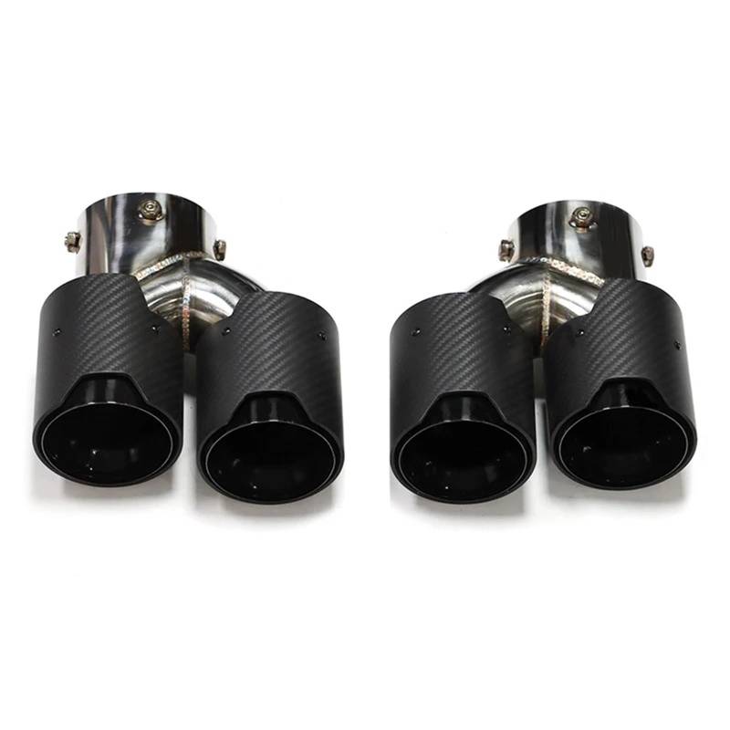 Auto Auspuffblende Für G20 G21 M340i G42 M240i G23 M440i Dual Performance Schalldämpfer Spitze Auspuff System Düse Endrohr Auto Quad Auspuff Spitze Auto Auspuffendrohr(Carbon Fiber D) von YAKISA