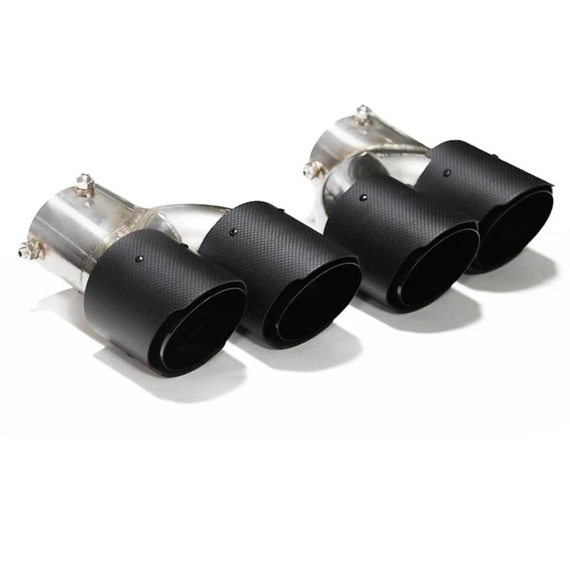 Auto Auspuffblende Für G20 G21 M340i G42 M240i G23 M440i Dual Performance Schalldämpfer Spitze Auspuff System Düse Endrohr Auto Quad Auspuff Spitze Auto Auspuffendrohr(Carbon Fiber G) von YAKISA