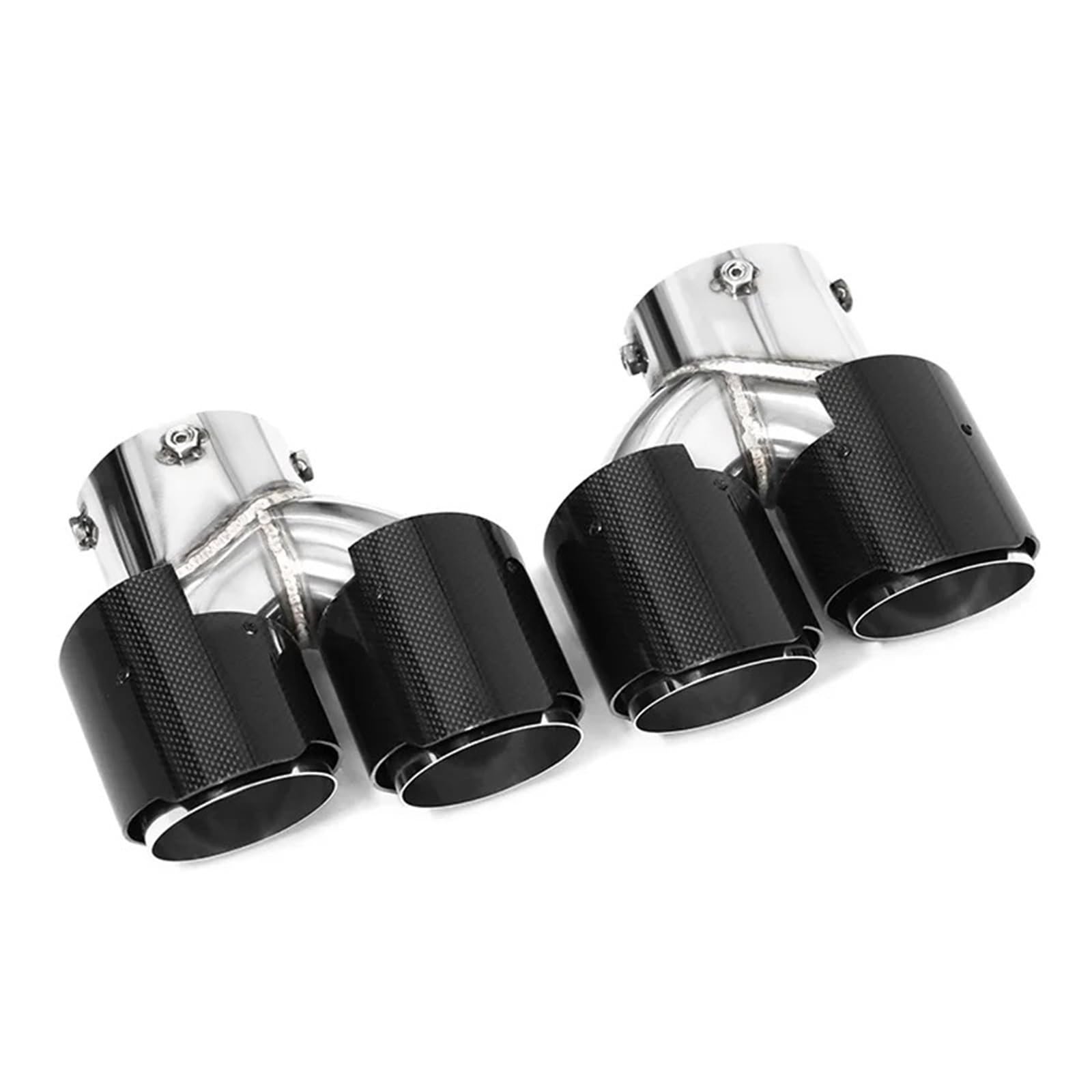 Auto Auspuffblende Für G20 G21 M340i G42 M240i G23 M440i Dual Performance Schalldämpfer Spitze Auspuff System Düse Endrohr Auto Quad Auspuff Spitze Auto Auspuffendrohr(Carbon Fiber H) von YAKISA