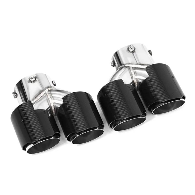 Auto Auspuffblende Für G20 G21 M340i G42 M240i G23 M440i Dual Performance Schalldämpfer Spitze Auspuff System Düse Endrohr Auto Quad Auspuff Spitze Auto Auspuffendrohr(Carbon Fiber H) von YAKISA