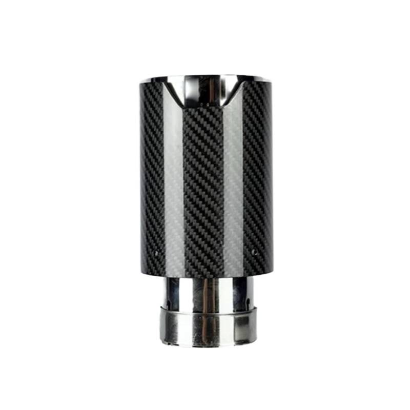Auto Auspuffblende Für M2 F8 Für M3 F80 Für M4 F82 Für M5 F10 M6 F12 Performance Schalldämpferspitze Düse 1 Stück Carbonfaser Matte Auto-Auspuffspitze Auto Auspuffendrohr(Silver) von YAKISA