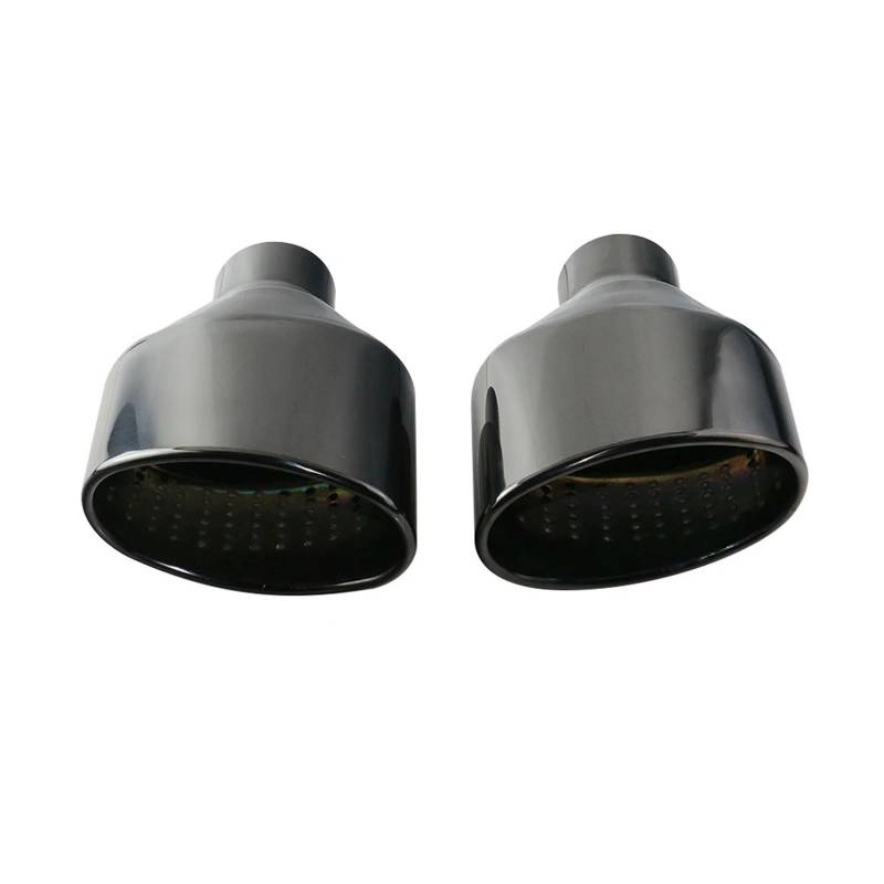 Auto Auspuffblende Für RS3 RS4 RS5 Für A4 Für A5 Für A6 1 Paar Edelstahl 304 Auspuffendrohr Universalauto 2,5 Zoll Ovales Schräges Schalldämpfer-Endrohr Auto Auspuffendrohr(H0DJ3027f-LR) von YAKISA
