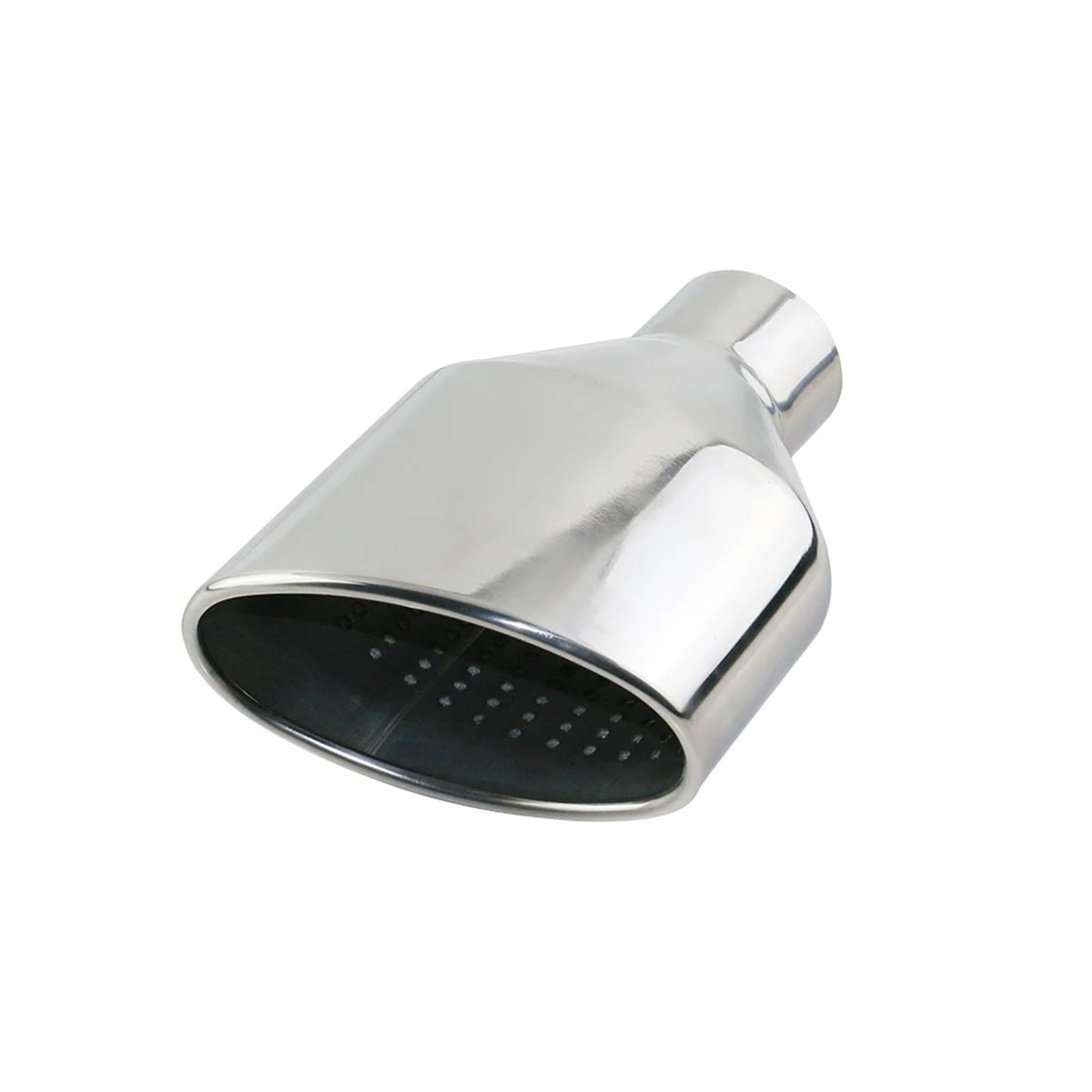 Auto Auspuffblende Für RS5 RS6 Für A6 Matte Auspuffspitzen 1 STÜCK 2,5" Einlass Autoschalldämpfer Modifiziertes Endrohr Edelstahl Schwarz Schräg Oval Auslass Auto Auspuffendrohr(DJ3027f-R) von YAKISA