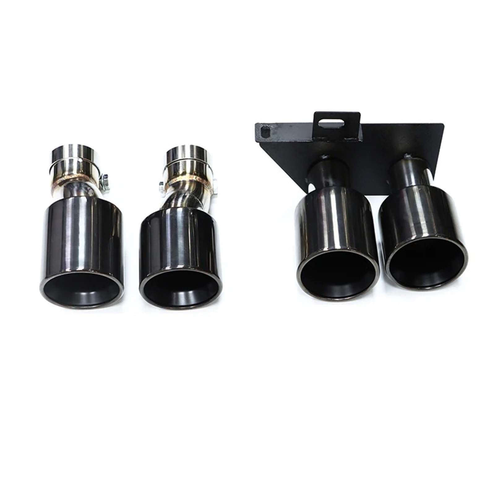 Auto Auspuffblende Für Toyota Für Camry Für Corolla Für RAV4 Für Yaris Für Highlander Auto-Auspuff-Schalldämpfer-Spitzenrohrabdeckungen Auto Auspuffendrohr(Black) von YAKISA