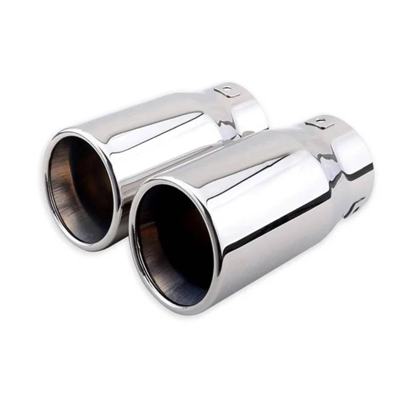 Auto Auspuffblende Für Toyota Für Prado 120/150 2003-2022 1 Stück Edelstahl Auspuffrohr Schalldämpfer Endrohr Schalldämpfer Spitze Auto Heckklappe Auto Auspuffendrohr(Style-A-2Pcs) von YAKISA