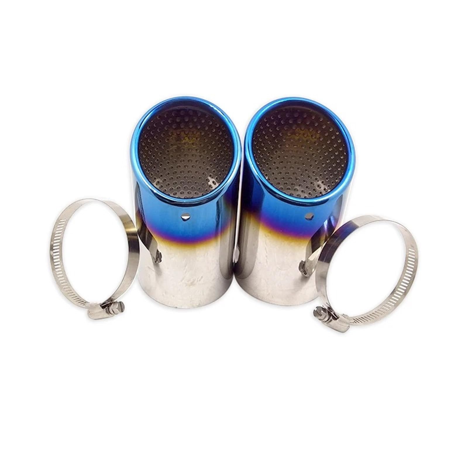 Auto Auspuffblende Für VW Für Passat B6 3C Für EOS CC 2005-2012 Endrohr Schalldämpfer Spitze Chrom Trim End Trim 2 Stück Edelstahl Auspuffrohr Schalldämpfer Auto Auspuffendrohr(2 Pieces) von YAKISA