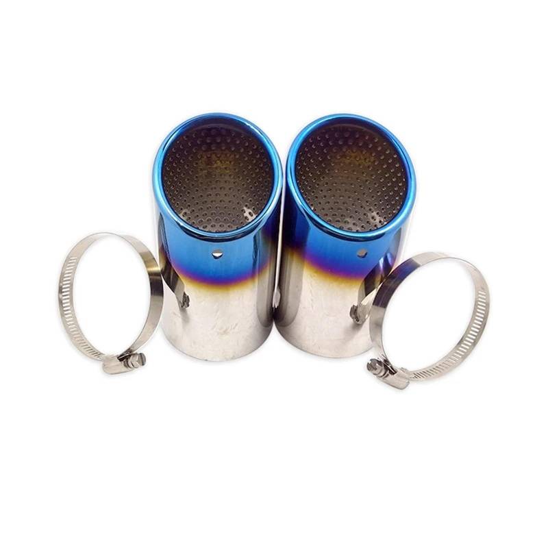 Auto Auspuffblende Für VW Für Passat B6 3C Für EOS CC 2005-2012 Endrohr Schalldämpfer Spitze Chrom Trim End Trim 2 Stück Edelstahl Auspuffrohr Schalldämpfer Auto Auspuffendrohr(2 Pieces) von YAKISA