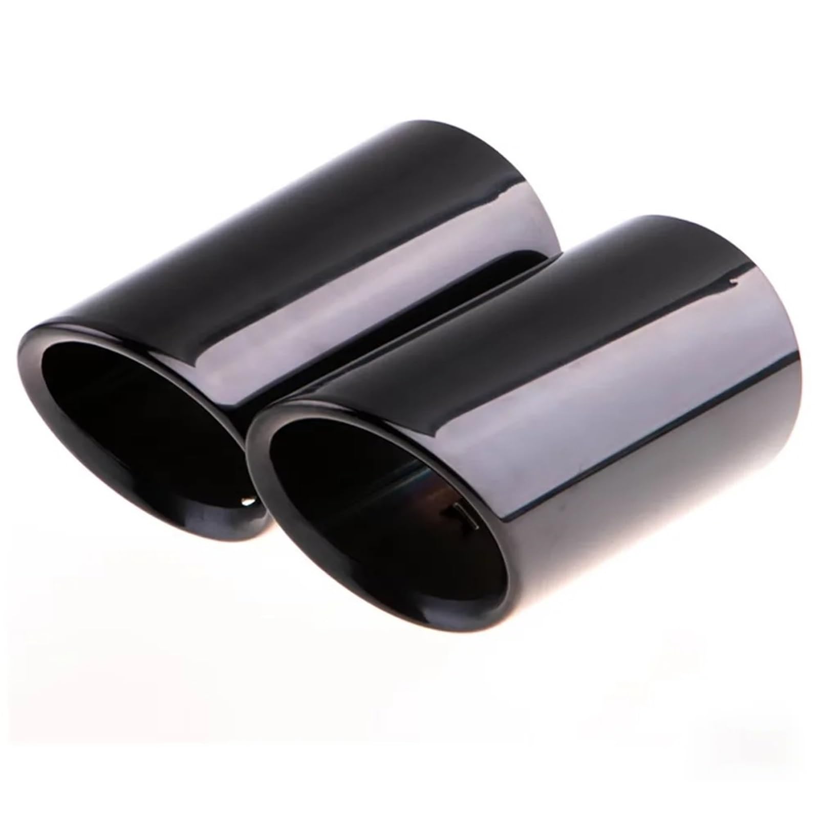 Auto Auspuffblende Für X1 F48 2016-2022 Silber Hinten Auspuff Schalldämpfer Spitze Schwanz Rohr 2PC Auto Auspuffendrohr(Black) von YAKISA