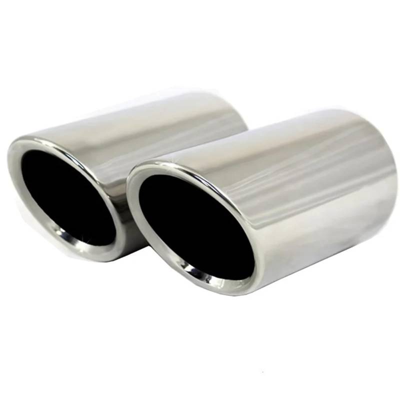 Auto Auspuffblende Für X1 F48 2016-2022 Silber Hinten Auspuff Schalldämpfer Spitze Schwanz Rohr 2PC Auto Auspuffendrohr(Silver) von YAKISA