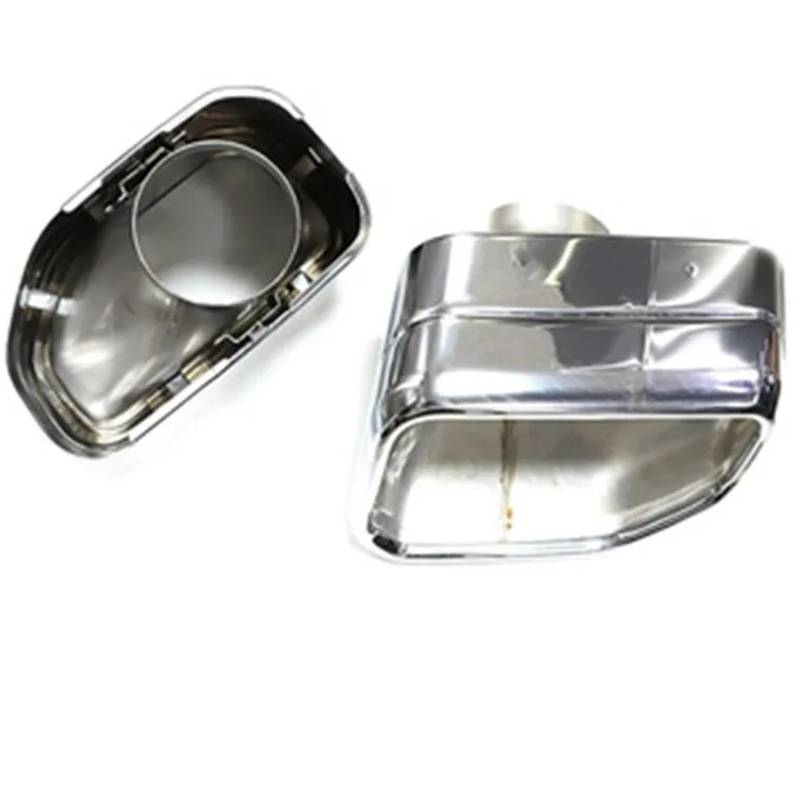 Auto Auspuffblende Für X3 G01 Für X4 G02 2019 2020 X-Serie Schalldämpferspitze Düse 1 Paar Schwarze Auto-Auspuffspitze 304 Edelstahl Quadratisches Auspuffrohr Auto Auspuffendrohr(Silver Muffler-LR) von YAKISA