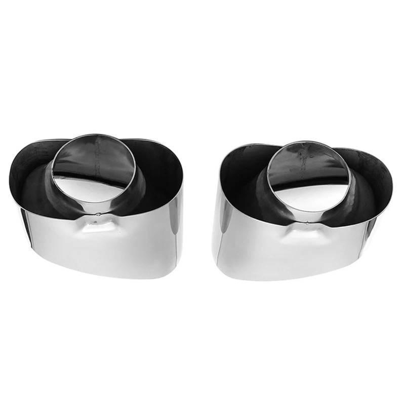 Auto Auspuffblende Für X5 E70 2008 2009 2010 2011 2012 2013 Schalldämpfer Paar Chrom Auspuff Dual Endrohr Schalldämpfer Spitze Edelstahl Auto Auspuffendrohr von YAKISA