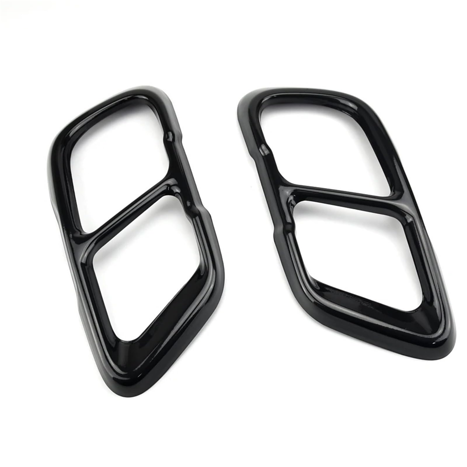 Auto Auspuffblende Für X5 G05 Für X6 G06 Für X7 G07 2019 2020 2021 2 Stücke Auto Schalldämpfer Auspuffrohr Schwanz Abdeckung Trim Außen Aluminium Hochglanz Schwarz Auto Auspuffendrohr(Black) von YAKISA