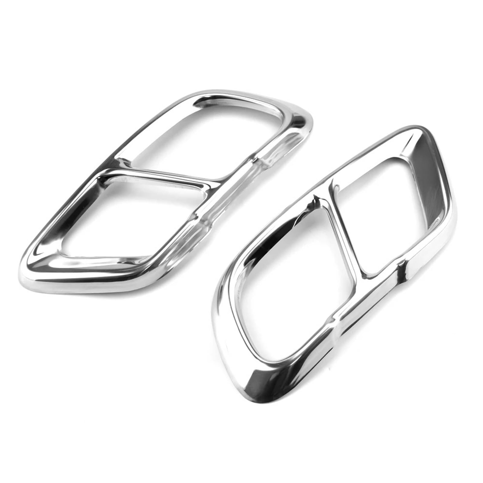 Auto Auspuffblende Für X5 G05 Für X6 G06 Für X7 G07 2019 2020 2021 2 Stücke Auto Schalldämpfer Auspuffrohr Schwanz Abdeckung Trim Außen Aluminium Hochglanz Schwarz Auto Auspuffendrohr(Silver) von YAKISA