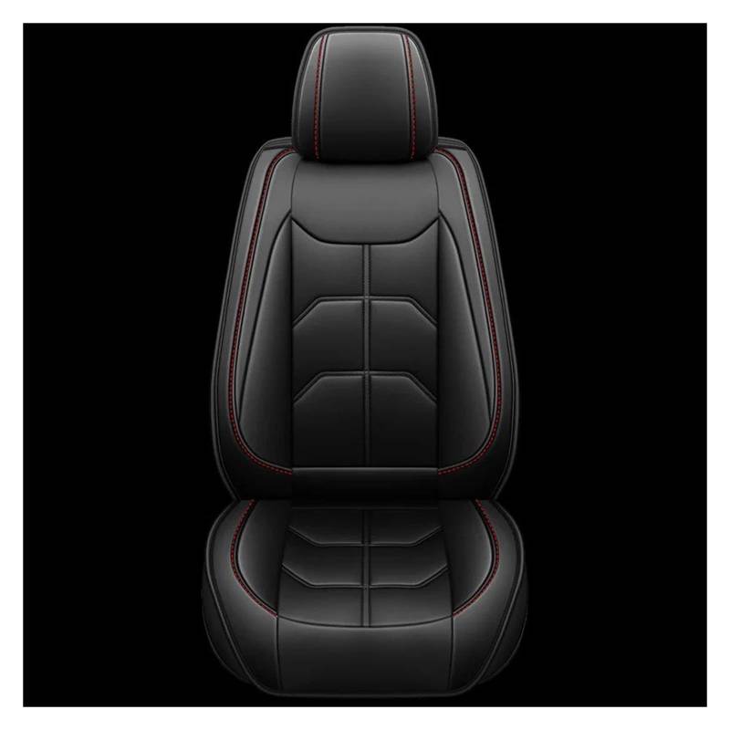 Autositzbezüge Set 1 PC Universal PU Leder Autositzbezug Innenausstattung Auto Schonbezüge(Black) von YAKISA