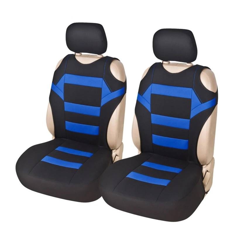 Autositzbezüge Set Atmungsaktiver Auto-Vordersitzbezug Doppelsitzbezug Autositz Komfortweste Sitzbezug Autoinnenausstattung Auto Schonbezüge(BLUE1) von YAKISA