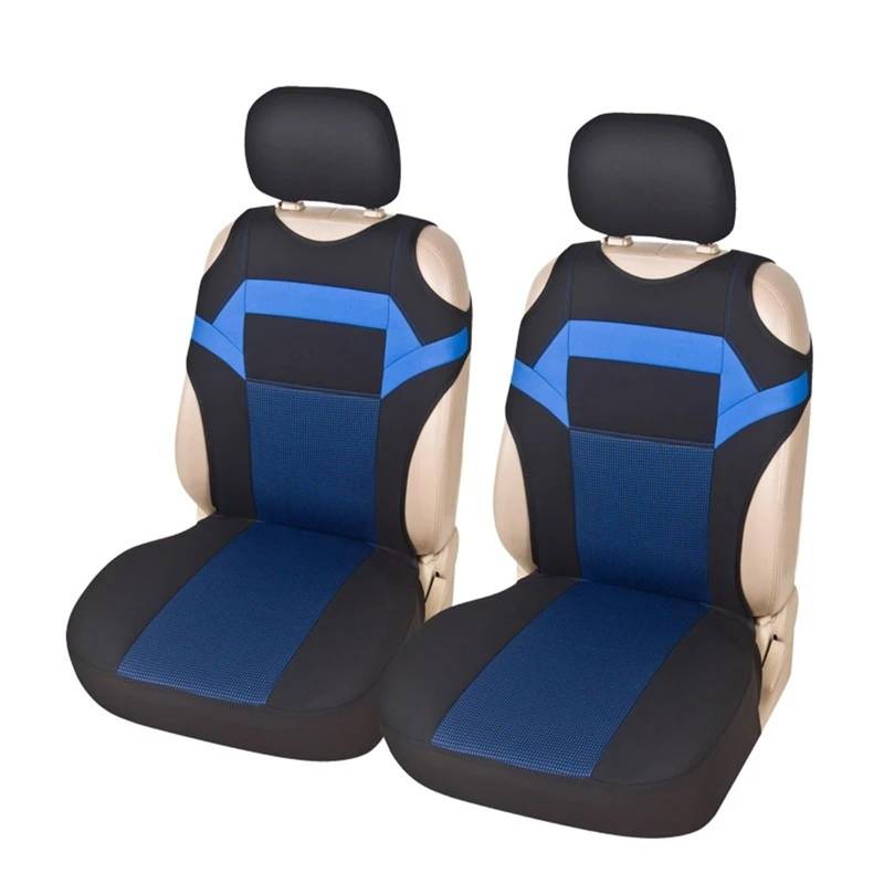 Autositzbezüge Set Atmungsaktiver Auto-Vordersitzbezug Doppelsitzbezug Autositz Komfortweste Sitzbezug Autoinnenausstattung Auto Schonbezüge(BLUE2) von YAKISA