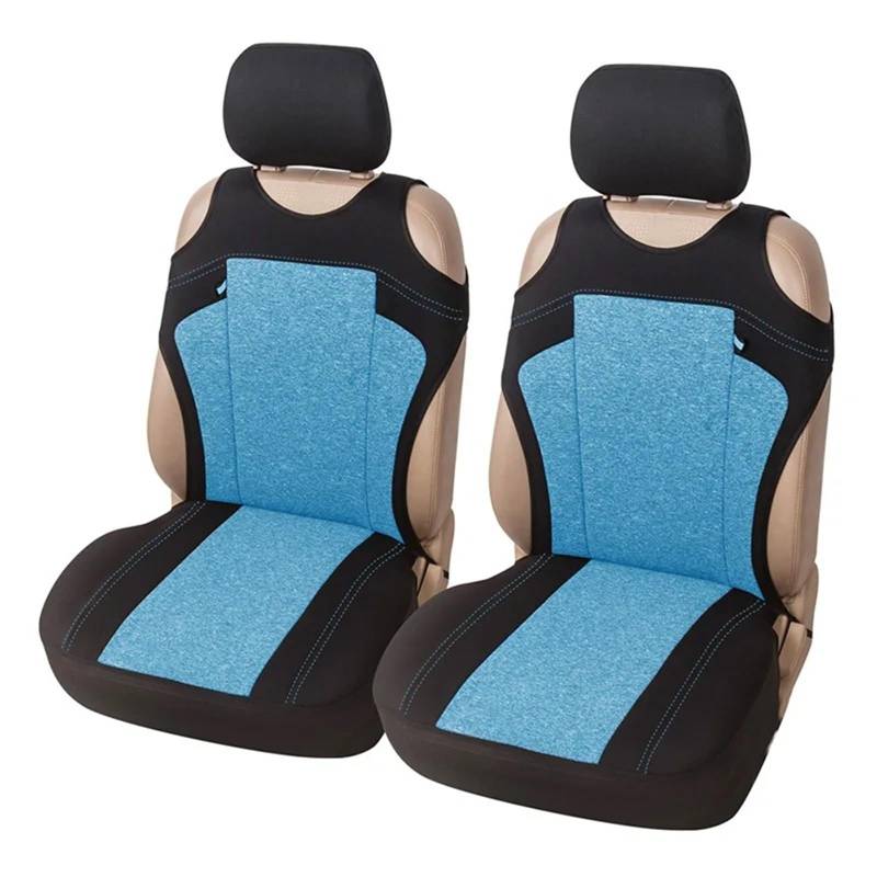 Autositzbezüge Set Atmungsaktiver Auto-Vordersitzbezug Doppelsitzbezug Autositz Komfortweste Sitzbezug Autoinnenausstattung Auto Schonbezüge(Blue) von YAKISA