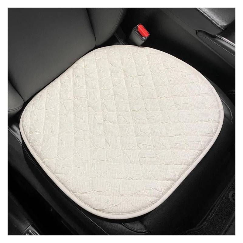 Autositzbezüge Set Autokissen-Sitzbezug Aus Weißer Spitze Blasen-Autoinnenabdeckung Für Damen Fliege Kopfstütze Taillenkissen Sicherheitsgurtbezug Auto Schonbezüge(1-Piece seat Cushion) von YAKISA