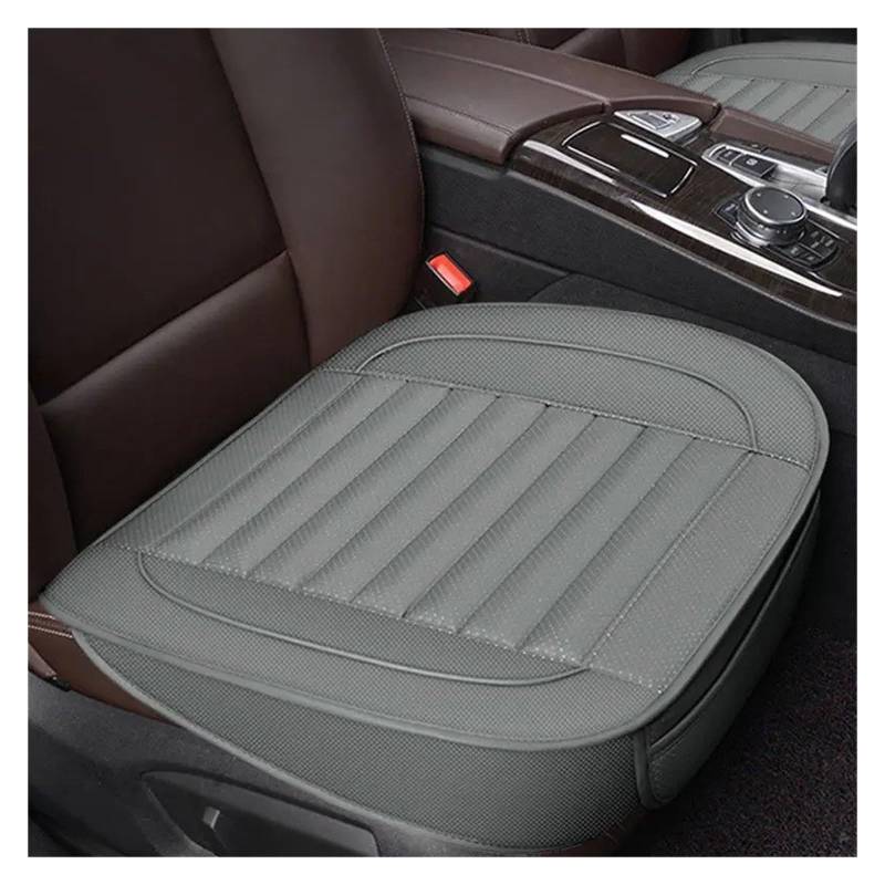 Autositzbezüge Set Autositzbezüge Aus PU-Leder Für Den Innenbereich Von Autos Sitzbezüge Kissen Universeller Schutz Sitzmatten Autozubehör Auto Schonbezüge(Gray Front 1pc) von YAKISA
