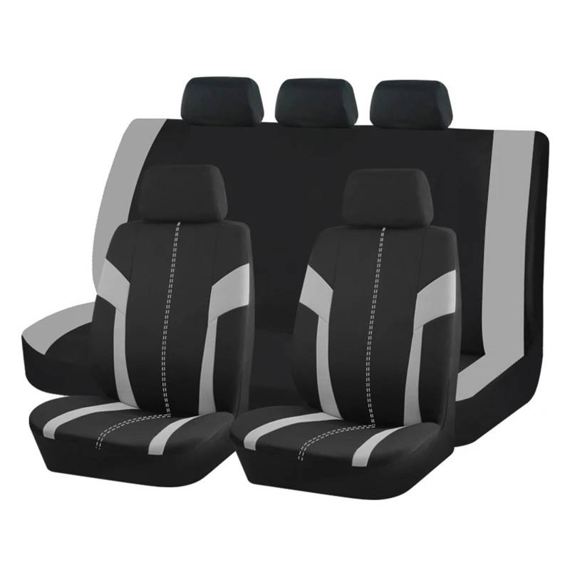 Autositzbezüge Set Autositzbezüge Universell Für Die Meisten Autos SUVs Und LKWs Atmungsaktive Sitzbezüge Aus Netzgewebe Für Den Autoinnenraum Auto Schonbezüge(Gray) von YAKISA