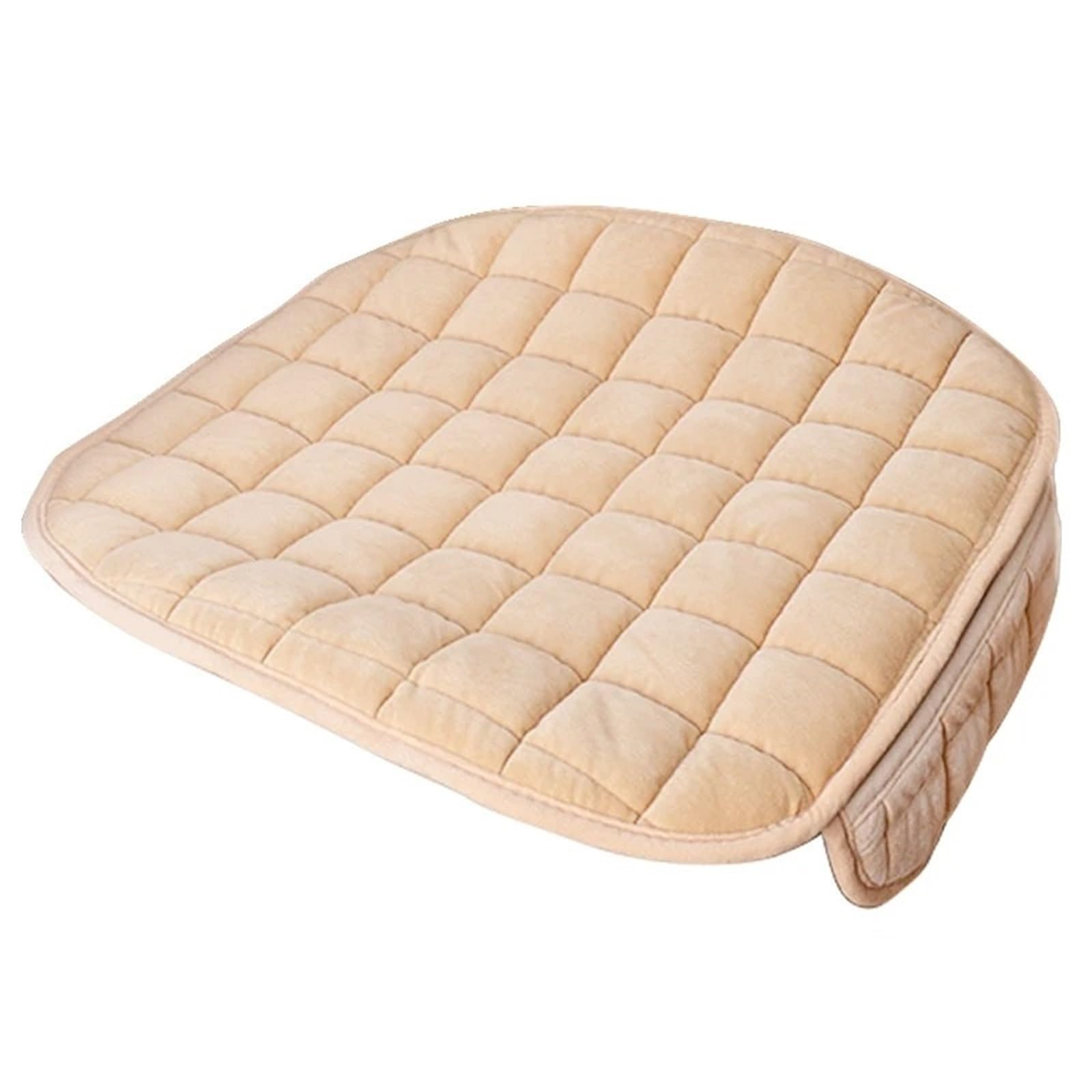 Autositzbezüge Set Autositzbezug Winter Warme Sitzbezüge Universal Innenraum Auto Sitzkissen Schutzmatten 5-Sitzer Autozubehör Auto Schonbezüge(Beige Front 1pc) von YAKISA