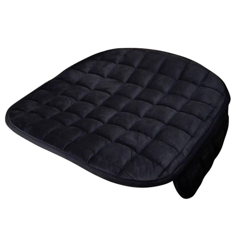 Autositzbezüge Set Autositzbezug Winter Warme Sitzbezüge Universal Innenraum Auto Sitzkissen Schutzmatten 5-Sitzer Autozubehör Auto Schonbezüge(Black Front 1pc) von YAKISA