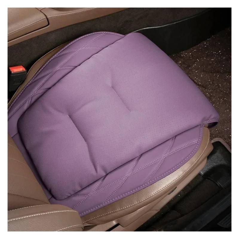 Autositzbezüge Set Autositzkissen Hauptfahrer Universal Vier-Jahreszeiten-Ledersitzkissen Geeignete Sitzbezüge Auto Schonbezüge(Cushion-Purple) von YAKISA