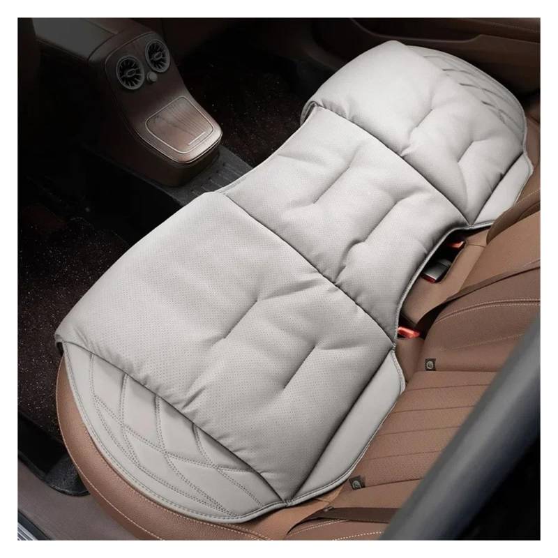Autositzbezüge Set Autositzkissen Hauptfahrer Universal Vier-Jahreszeiten-Ledersitzkissen Geeignete Sitzbezüge Auto Schonbezüge(Rear Seat-Grey) von YAKISA