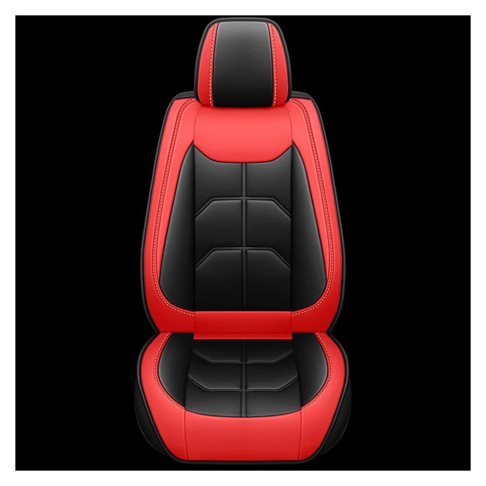 Autositzbezüge Set Für Benz C-Klasse W202 W203 W204 W205 A205 C204 C205 S202 S203 1 PC Universal PU Leder Autositzbezug Innenausstattung Auto Schonbezüge(Black Red) von YAKISA
