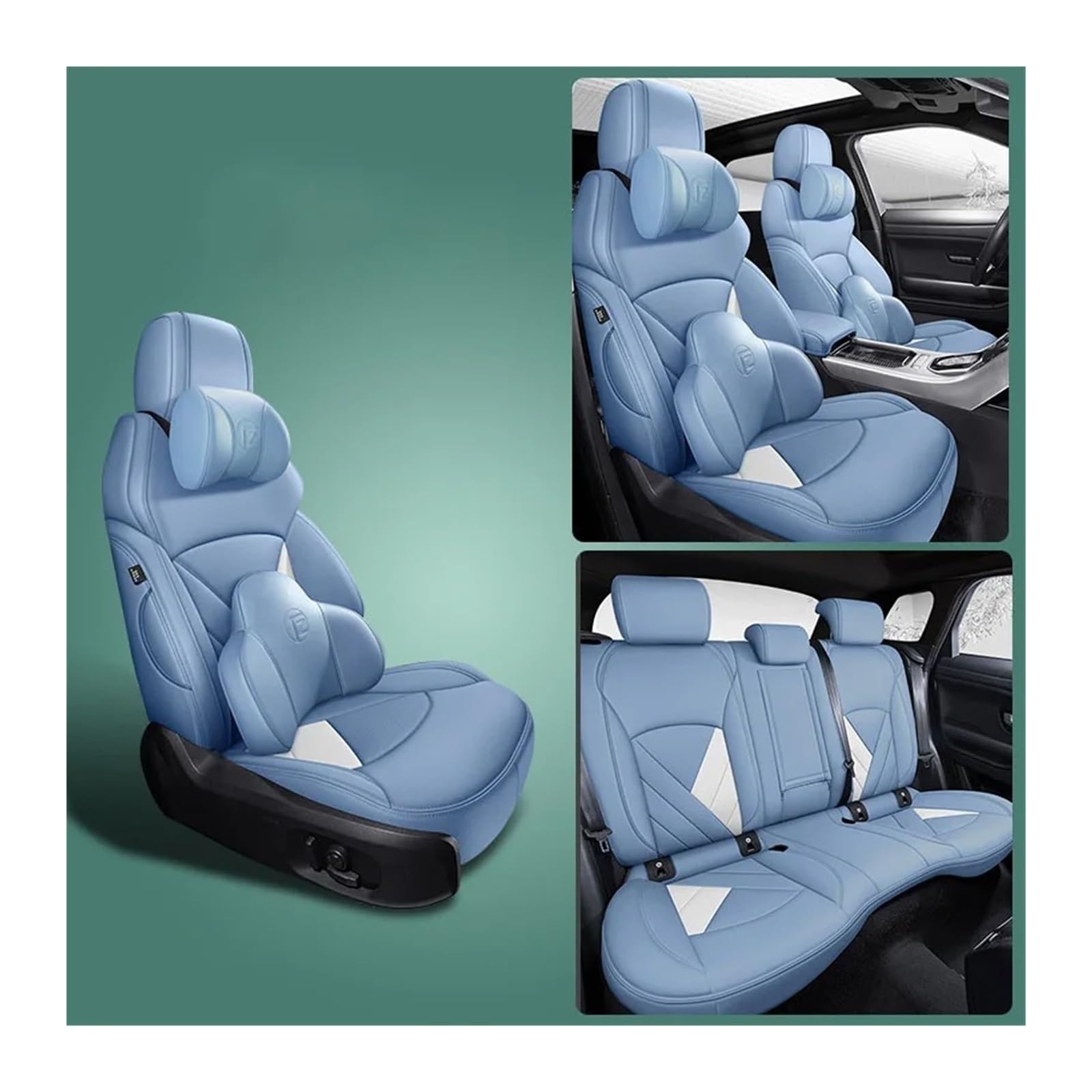 Autositzbezüge Set Für E60 F30 E36 E30 E91 E92 F31 E90 E39 F11 F10 F34 E82 E65 Für X5 E70 Komplettset Autositzbezüge Auto-Innenausstattung Auto Schonbezüge(Color 13) von YAKISA