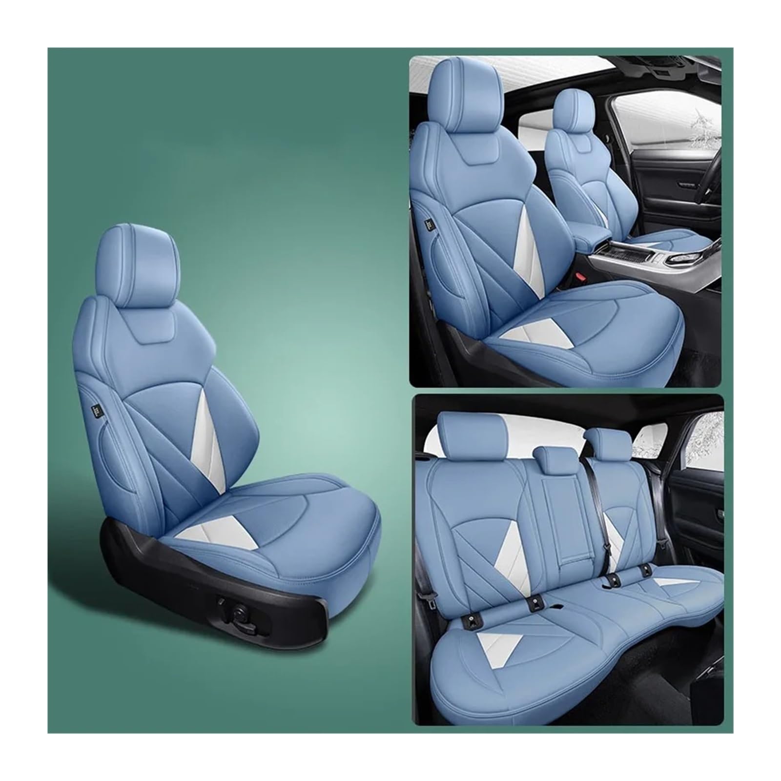Autositzbezüge Set Für E60 F30 E36 E30 E91 E92 F31 E90 E39 F11 F10 F34 E82 E65 Für X5 E70 Komplettset Autositzbezüge Auto-Innenausstattung Auto Schonbezüge(Color 2) von YAKISA