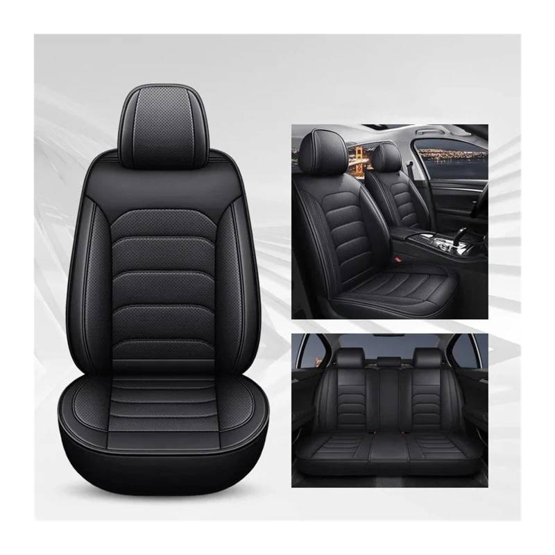 Autositzbezüge Set Für FIAT Alle Medels 500 500L 2007-2014 Für Punto Für Bravo Für Viaggio Für Freemoauto Universal-Sitzbezug Autozubehör Auto Schonbezüge(Black) von YAKISA