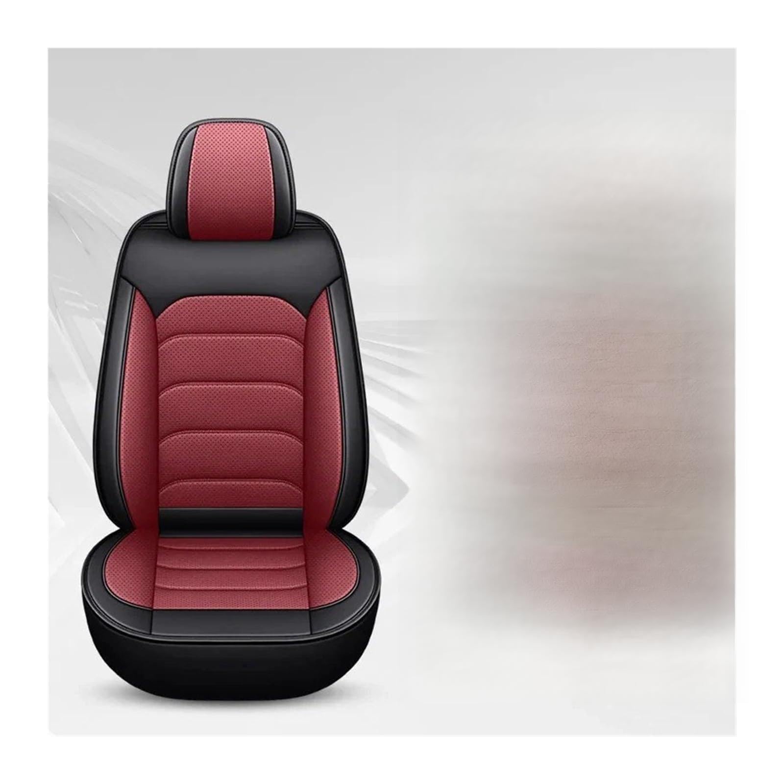 Autositzbezüge Set Für FIAT Alle Medels 500 500L 2007-2014 Für Punto Für Bravo Für Viaggio Für Freemoauto Universal-Sitzbezug Autozubehör Auto Schonbezüge(Black red) von YAKISA