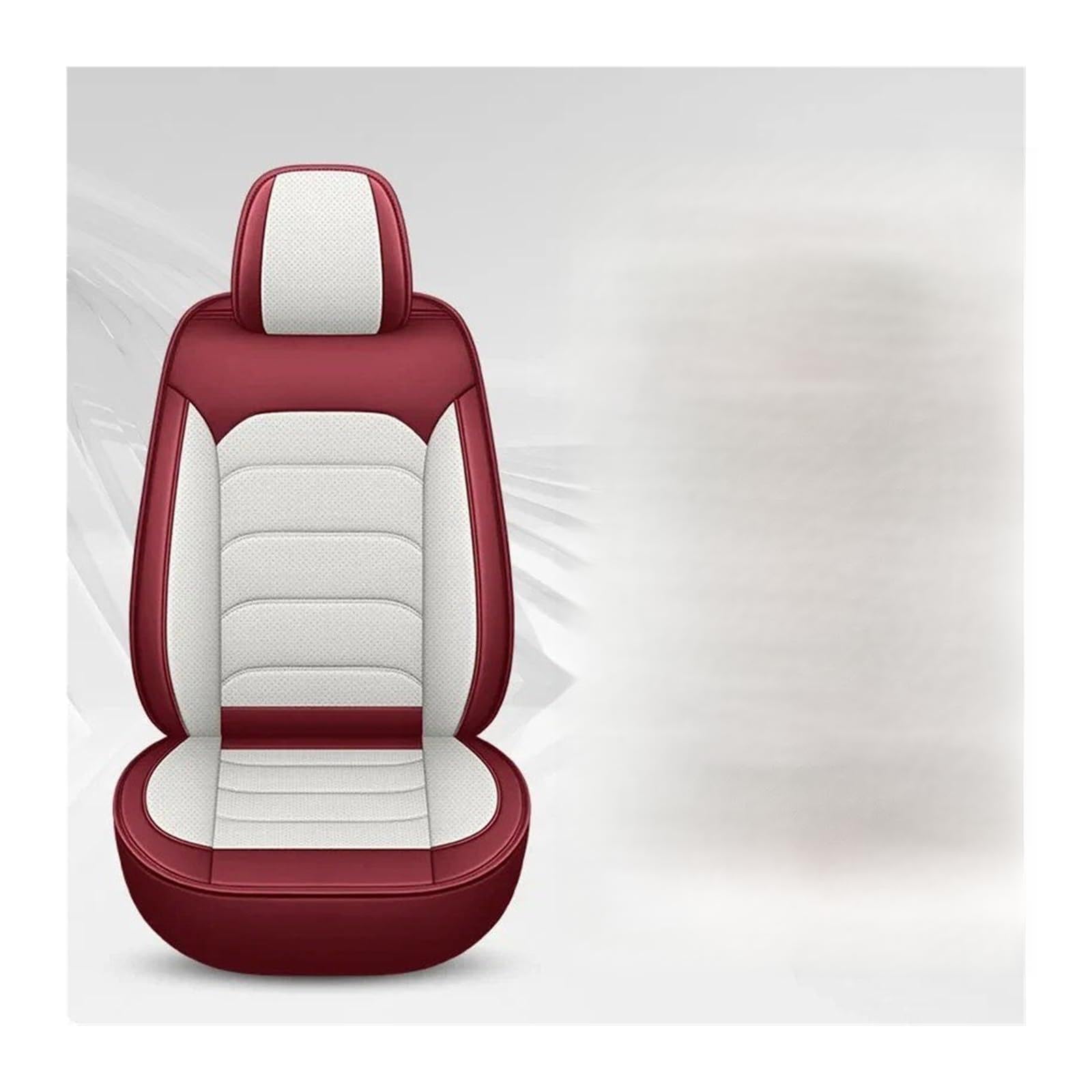 Autositzbezüge Set Für FIAT Alle Medels 500 500L 2007-2014 Für Punto Für Bravo Für Viaggio Für Freemoauto Universal-Sitzbezug Autozubehör Auto Schonbezüge(White red) von YAKISA