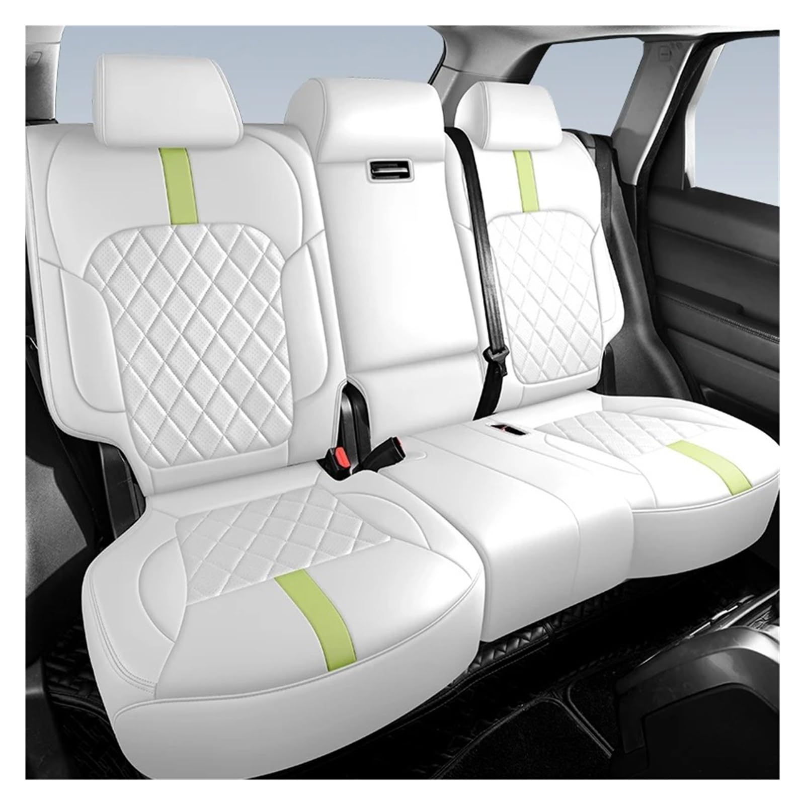 Autositzbezüge Set Für Jaecoo J7 2023 2024 1 PCS Custom Leder Auto Sitzbezüge Auto Zubehör Innen Ersatzteile Auto Schonbezüge(3 PCS set2) von YAKISA