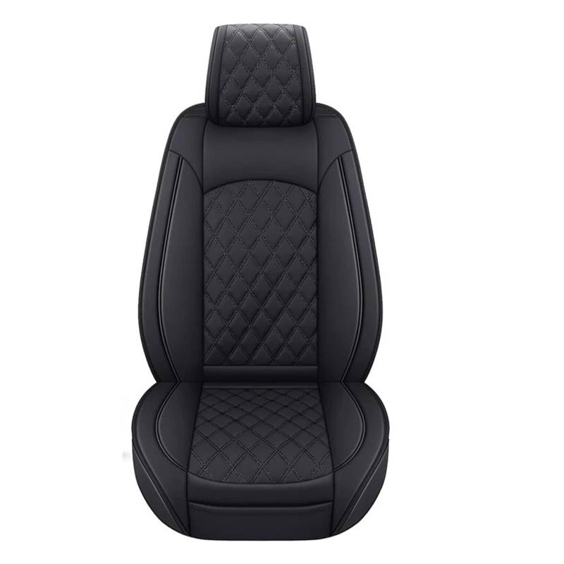 Autositzbezüge Set Für Tundra 2008-2024 Sitzbezüge Komplettset Strapazierfähiges Wasserdichtes Leder Für Pickup Truck Fit Auto Schonbezüge(2018-2022 Black) von YAKISA