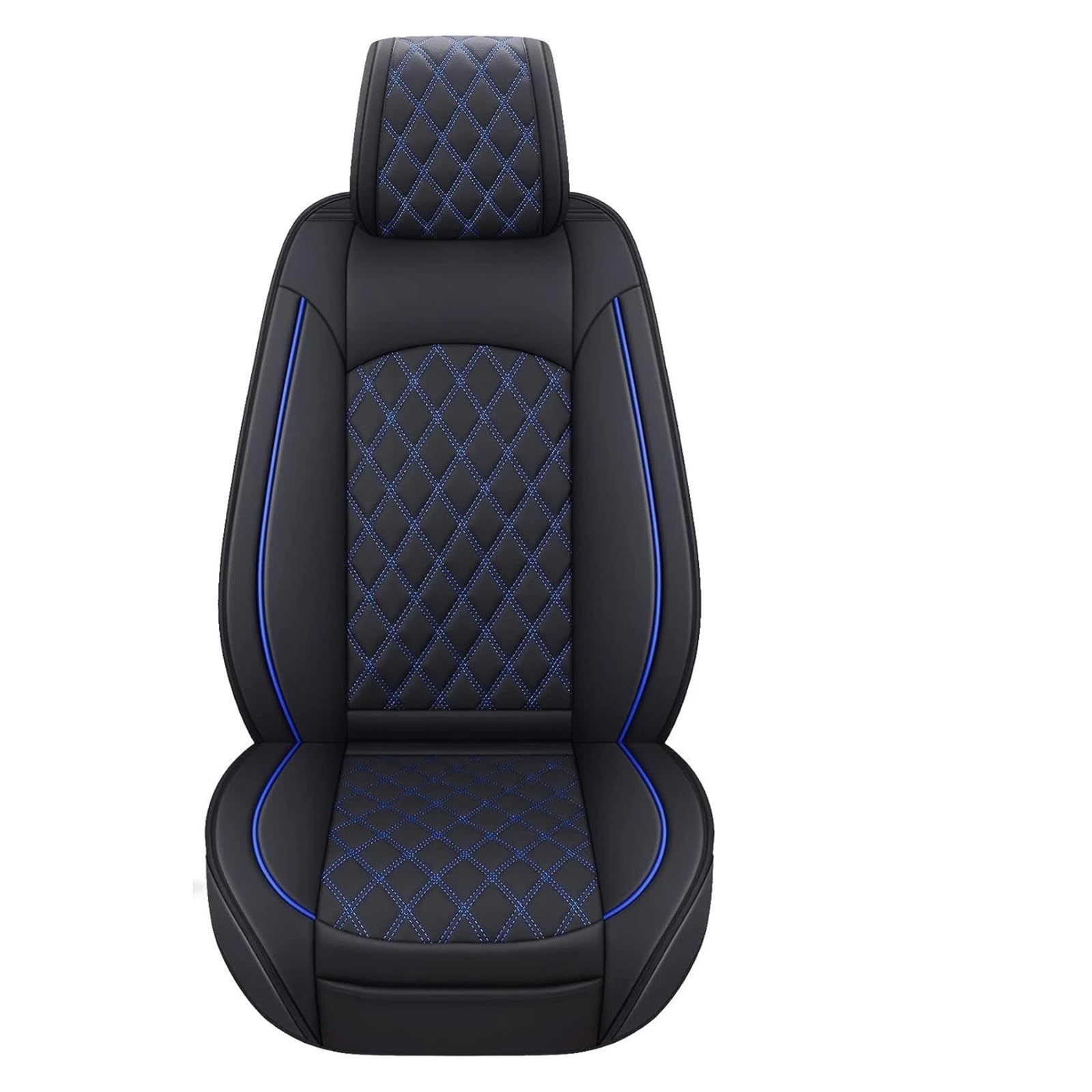 Autositzbezüge Set Für Tundra 2008-2024 Sitzbezüge Komplettset Strapazierfähiges Wasserdichtes Leder Für Pickup Truck Fit Auto Schonbezüge(2018-2022 Blue) von YAKISA