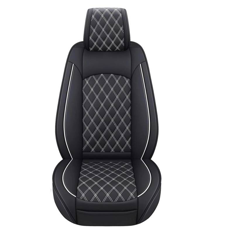 Autositzbezüge Set Für Tundra 2008-2024 Sitzbezüge Komplettset Strapazierfähiges Wasserdichtes Leder Für Pickup Truck Fit Auto Schonbezüge(2018-2022 White) von YAKISA