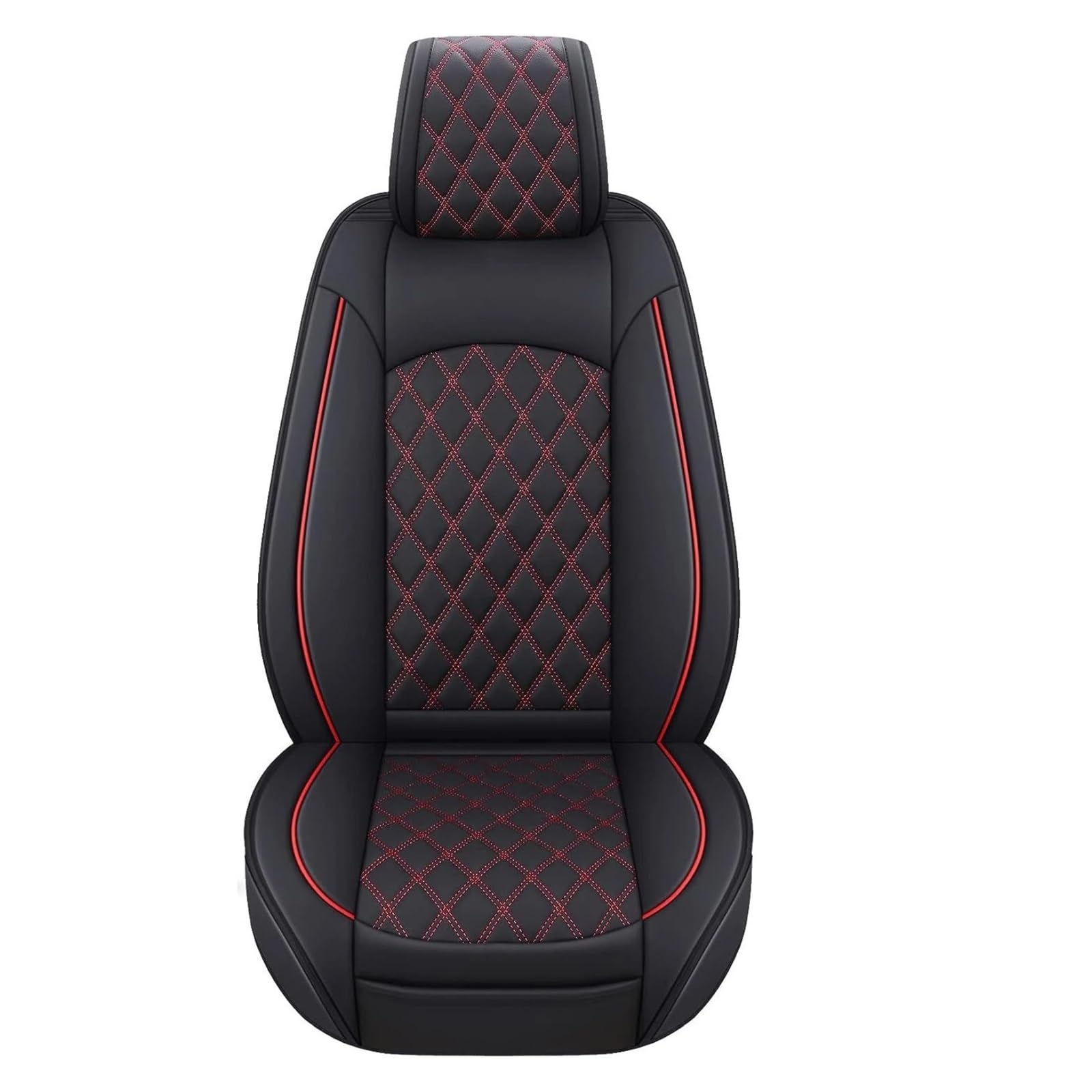 Autositzbezüge Set Für Tundra 2008-2024 Sitzbezüge Komplettset Strapazierfähiges Wasserdichtes Leder Für Pickup Truck Fit Auto Schonbezüge(2018-2022 red) von YAKISA