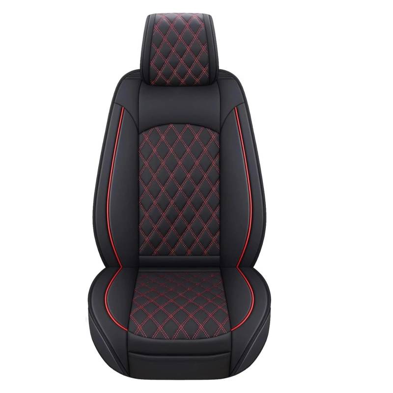 Autositzbezüge Set Für Tundra 2008-2024 Sitzbezüge Komplettset Strapazierfähiges Wasserdichtes Leder Für Pickup Truck Fit Auto Schonbezüge(2018-2022 red) von YAKISA