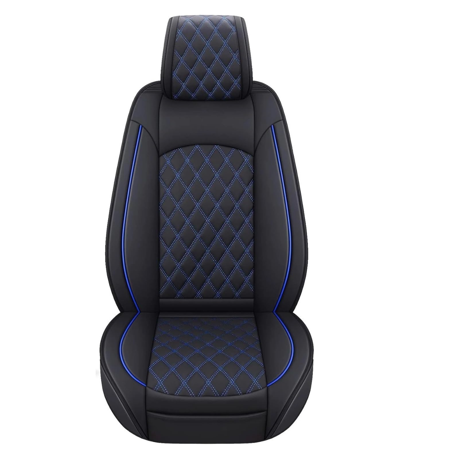 Autositzbezüge Set Für Tundra 2008-2024 Sitzbezüge Komplettset Strapazierfähiges Wasserdichtes Leder Für Pickup Truck Fit Auto Schonbezüge(2022-2024 Blue) von YAKISA
